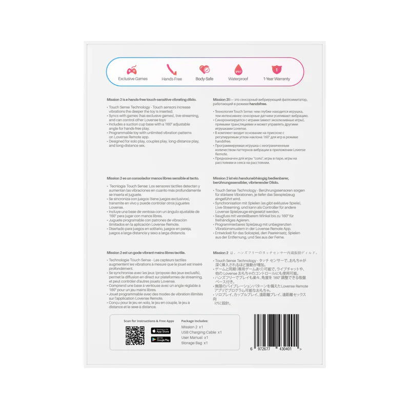 Vibrador Dildo Táctil Lovense Mission 2