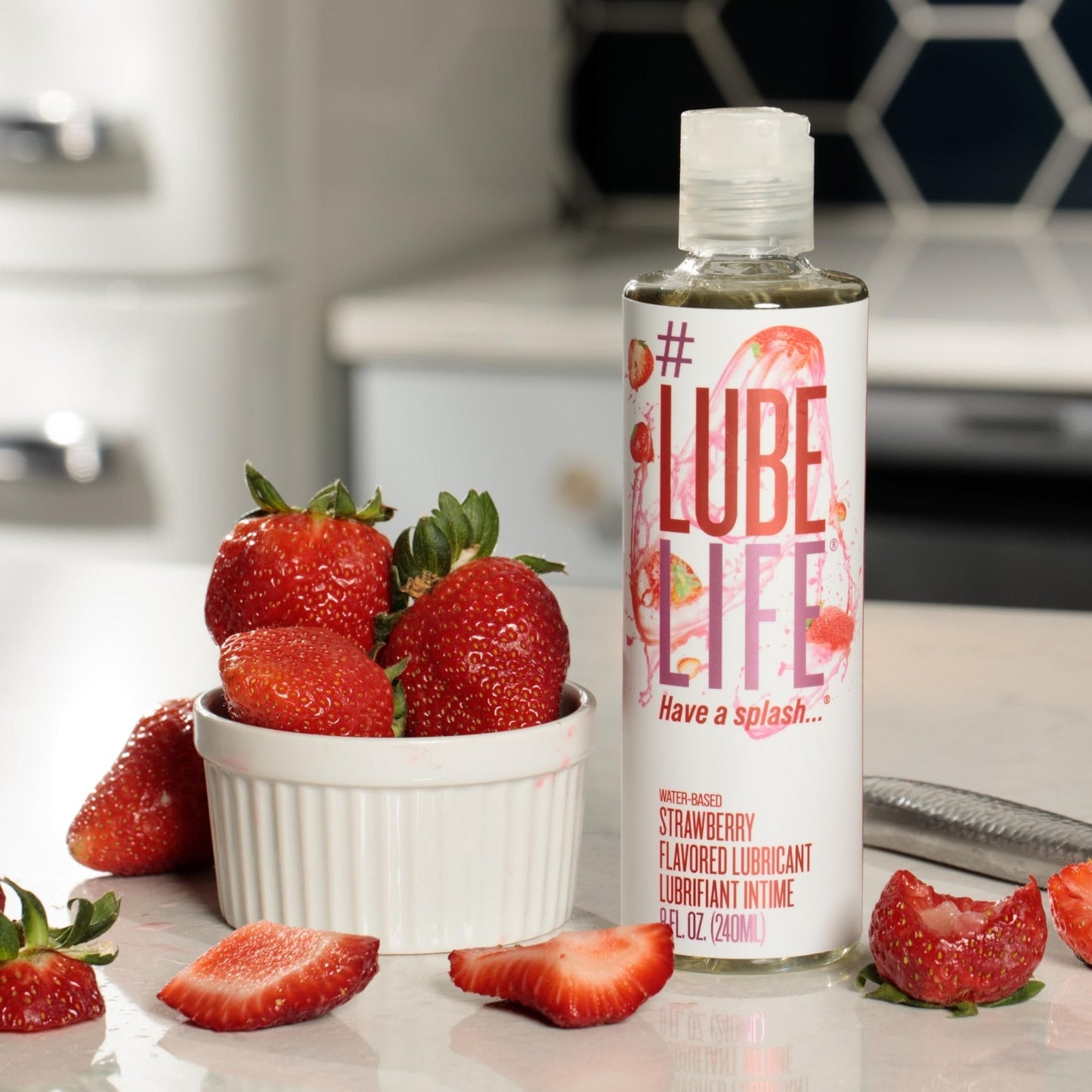 Strawberry Flavored Water-Based Lubricant