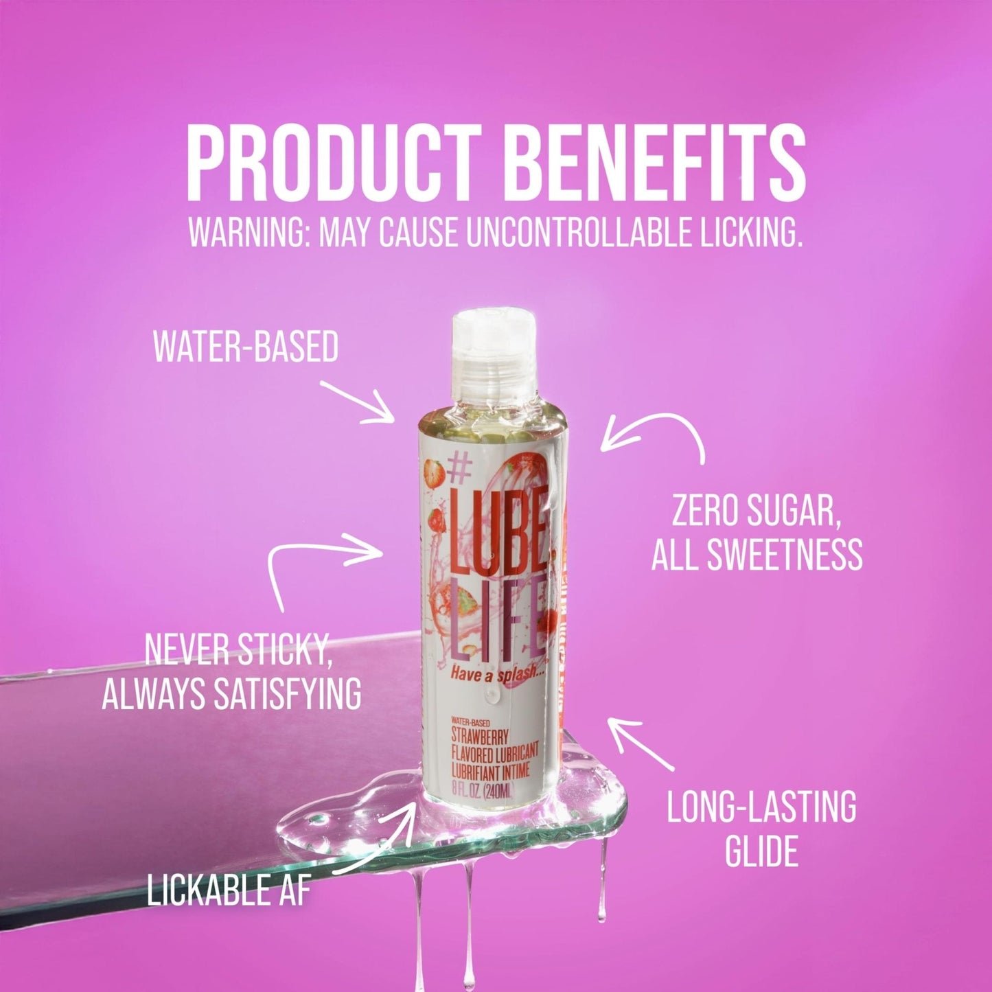 Strawberry Flavored Water-Based Lubricant
