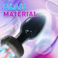 LumaGlow Light-Up Vibrating Glass Butt Plug 10 Modes