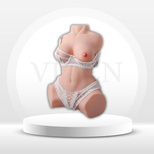 LushMirage Realistic Sex Doll Torso | Dual Channels, Soft TPE