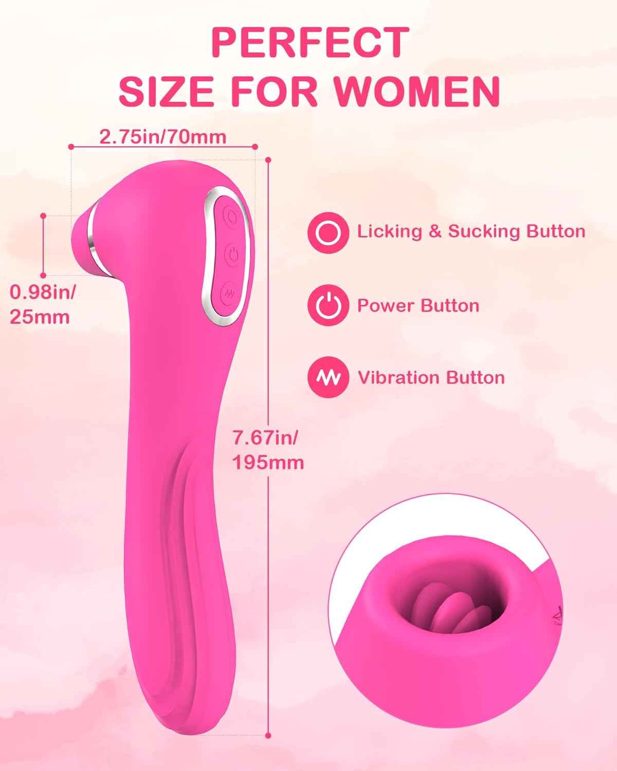 Vibreur Licki & Point G Connecté 4-en-1 LustLips