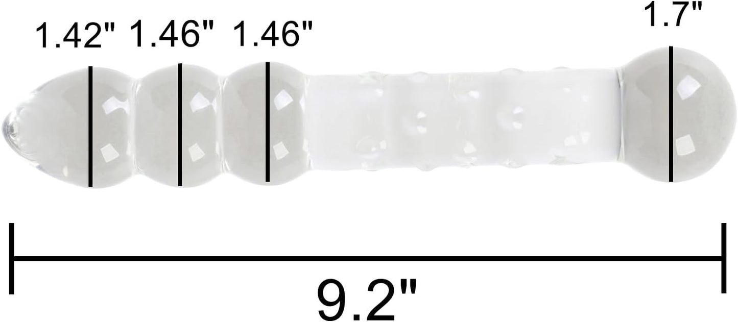 LustSphere XL Baguette de perles anales double face en verre