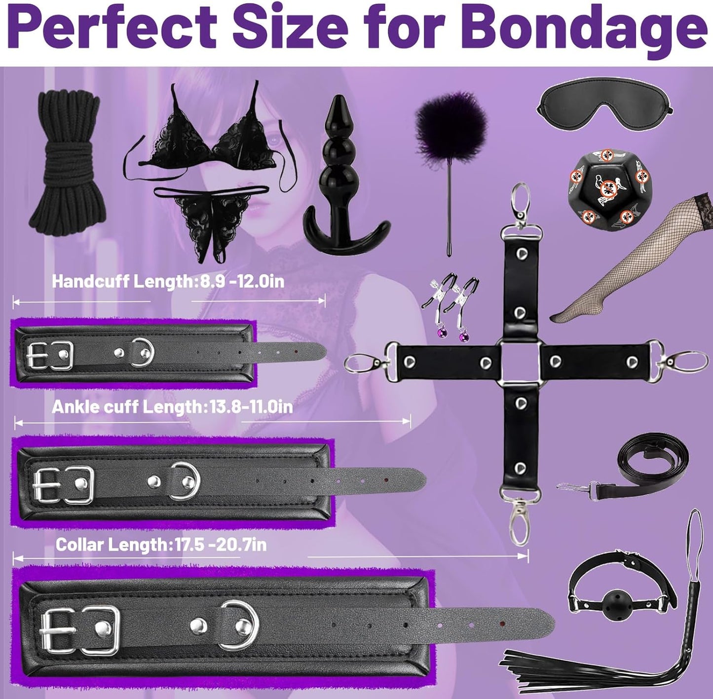 Set de bondage de preliminares de 15 piezas LuxePlay