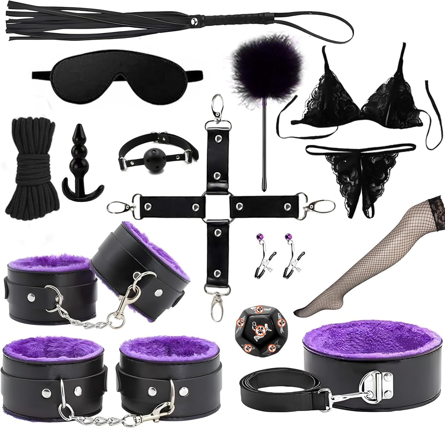 Set de bondage de preliminares de 15 piezas LuxePlay