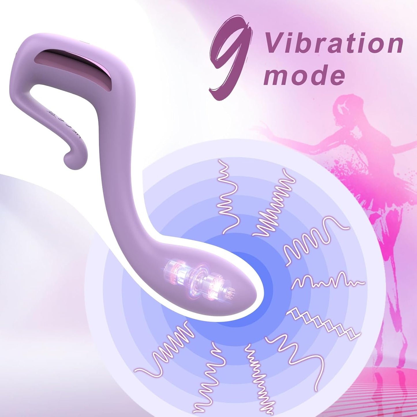 Vibrador LyricPulse curvo para punto G y próstata