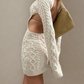Cut Out Cable Net Mini Dress