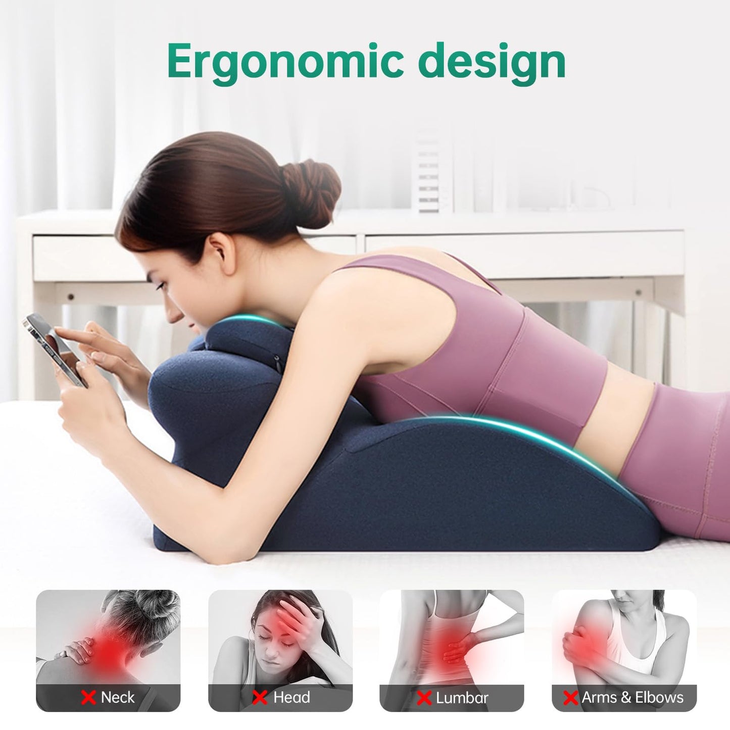 Almohada de espuma viscoelástica para el apoyo de la intimidad en pareja
