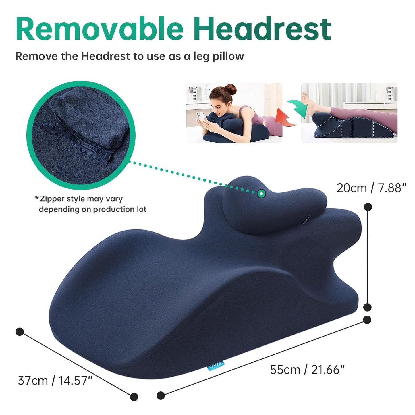 Almohada de espuma viscoelástica para el apoyo de la intimidad en pareja