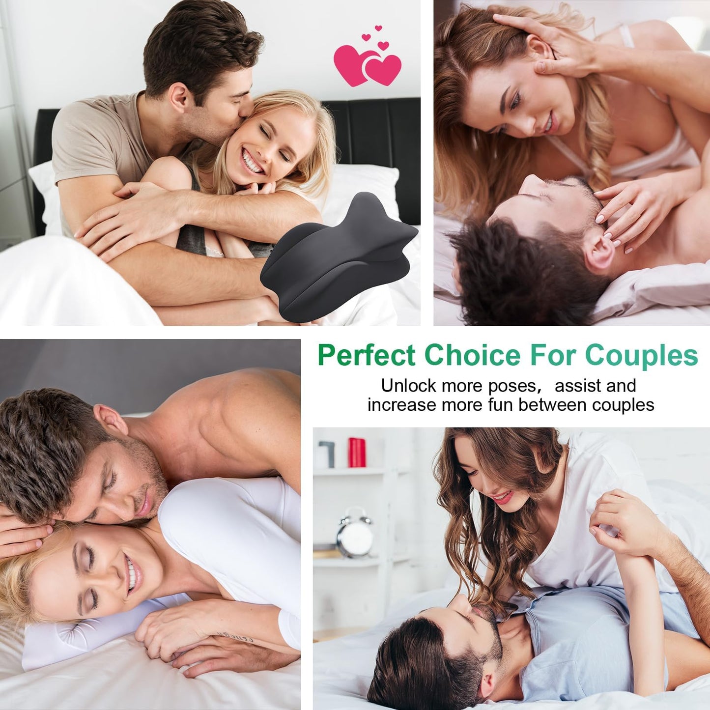 Almohada de espuma viscoelástica de apoyo íntimo para parejas