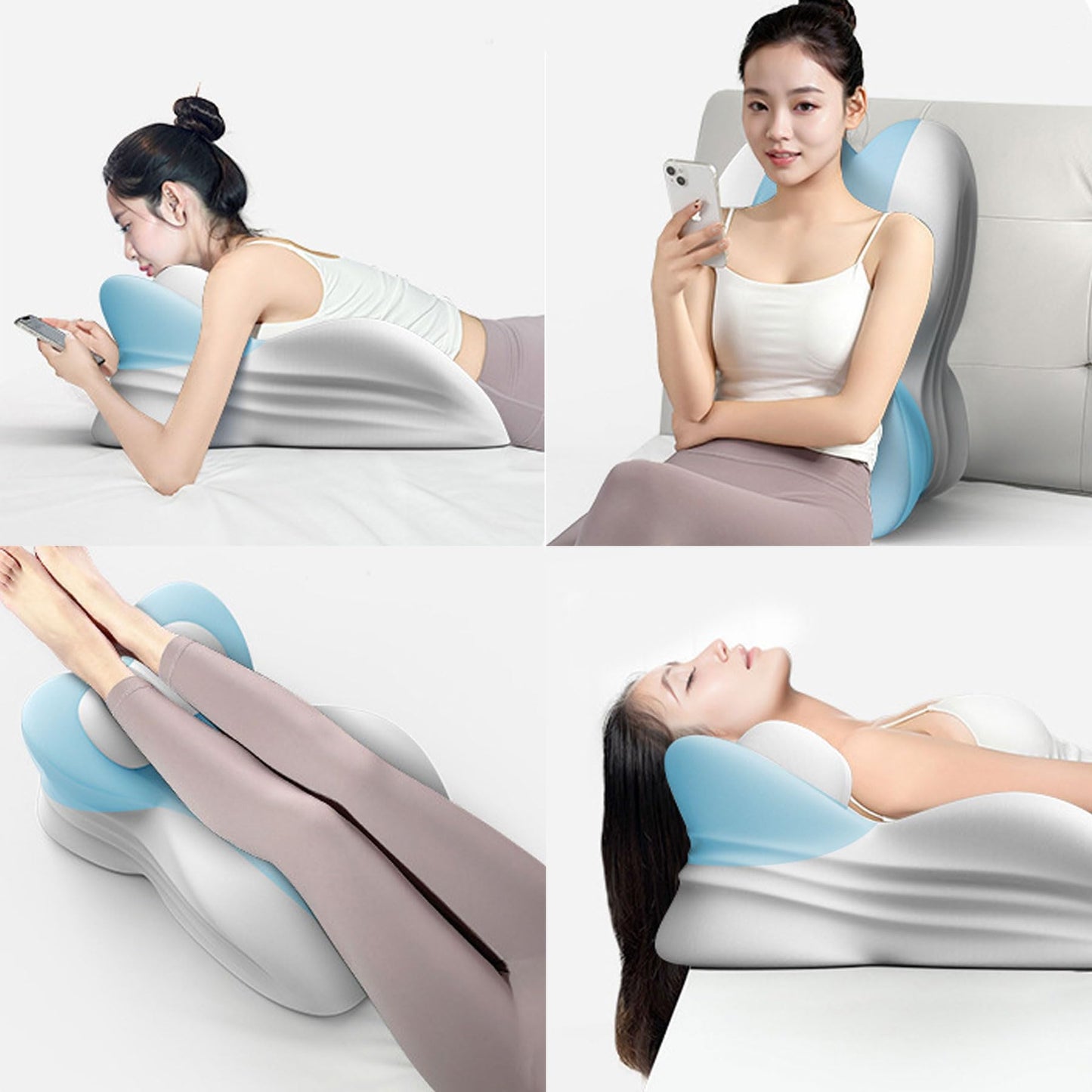 Almohada de espuma viscoelástica de soporte posicional para parejas