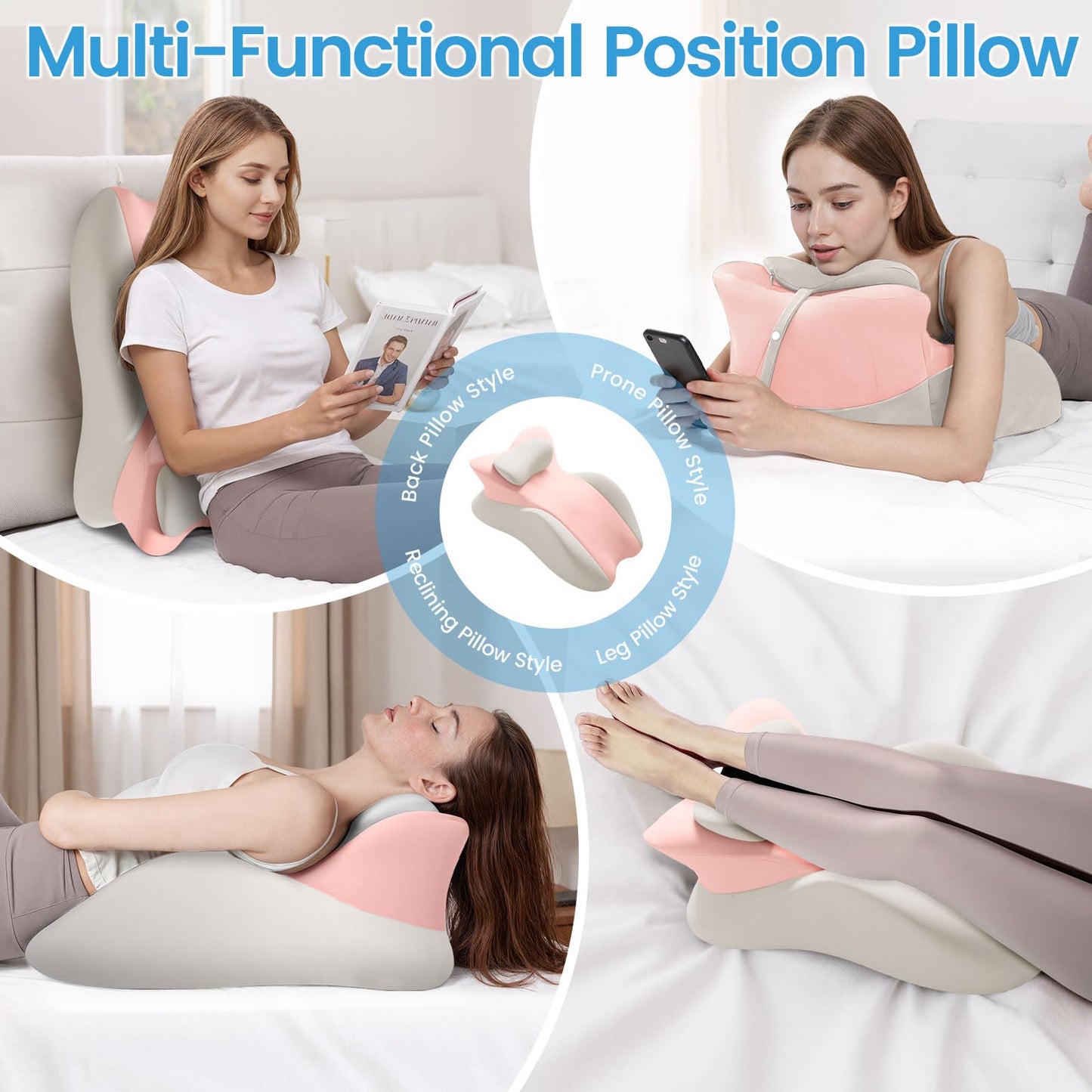 Almohada de cuña de espuma viscoelástica para posicionamiento de parejas