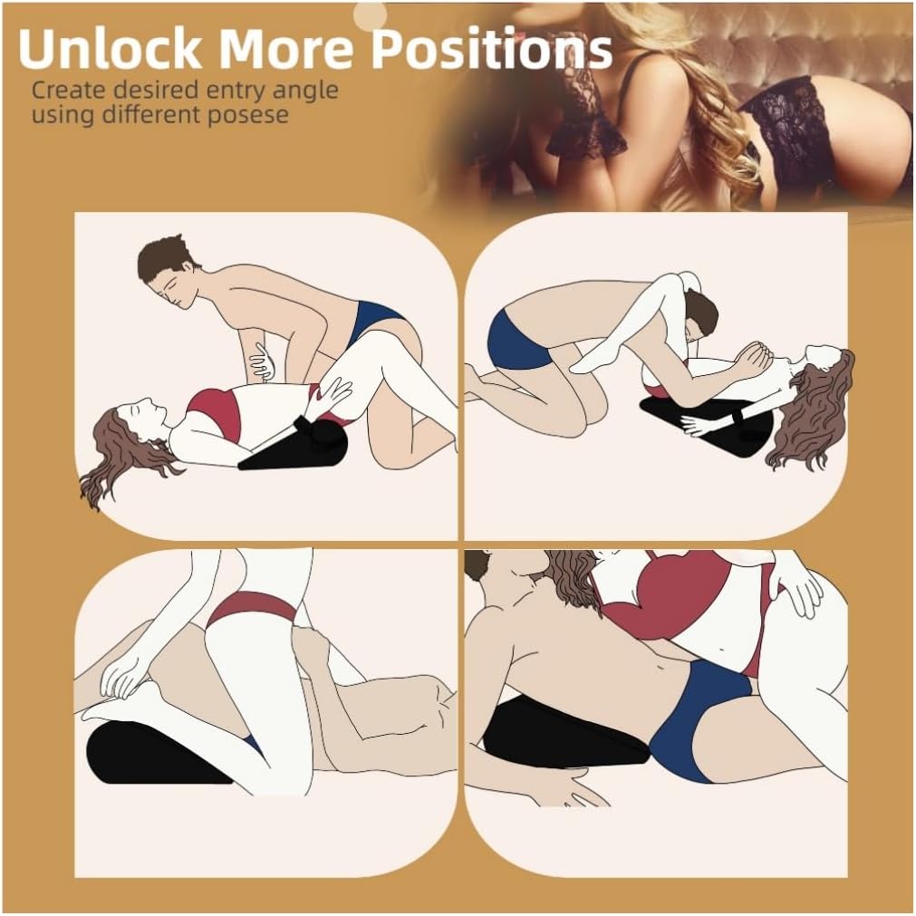 Almohada para Posición Sexual MidnightCurve con Puños de Sujeción