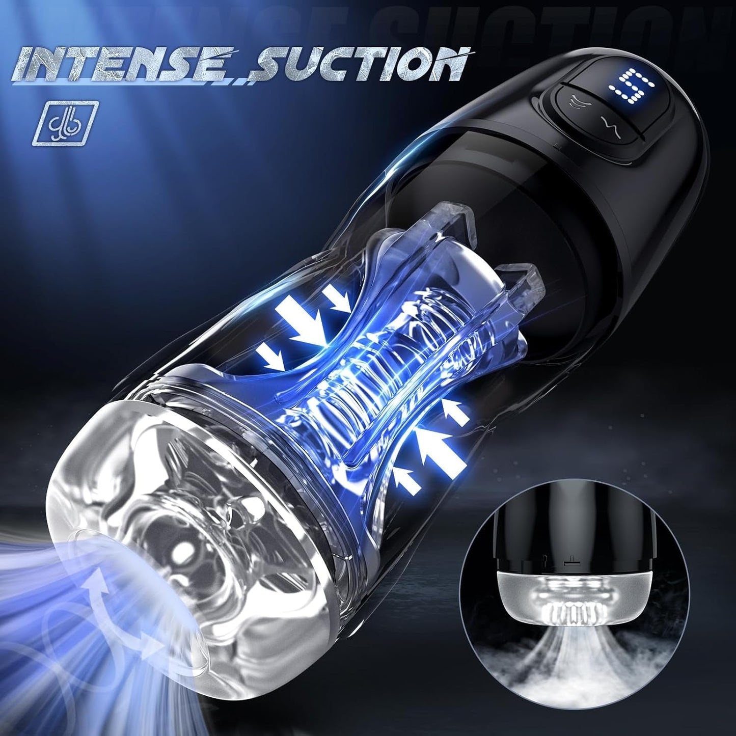 MidnightPhantom App-Control Male Masturbator | Suction & Vibration