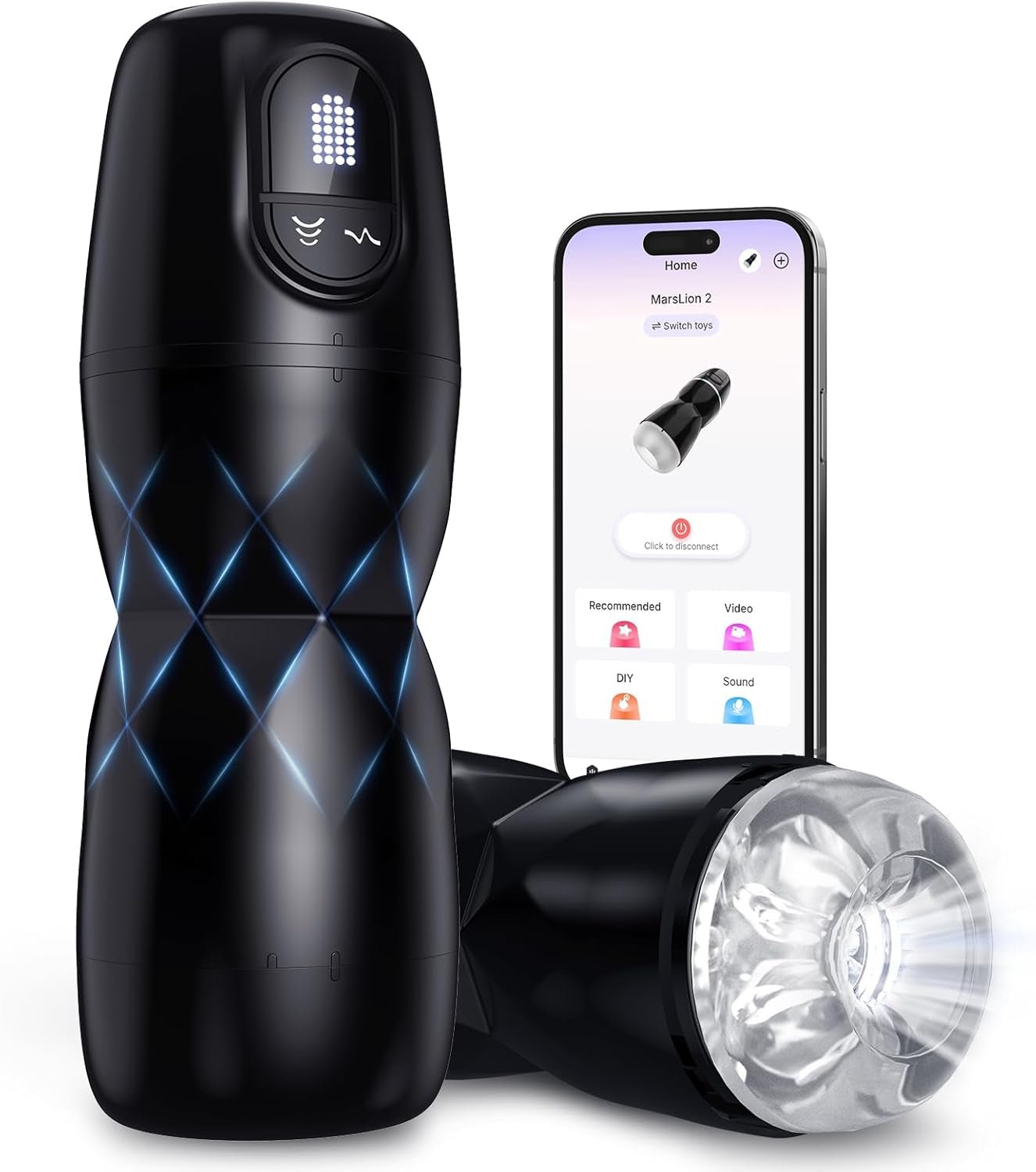 MidnightPhantom App-Control Male Masturbator | Suction & Vibration