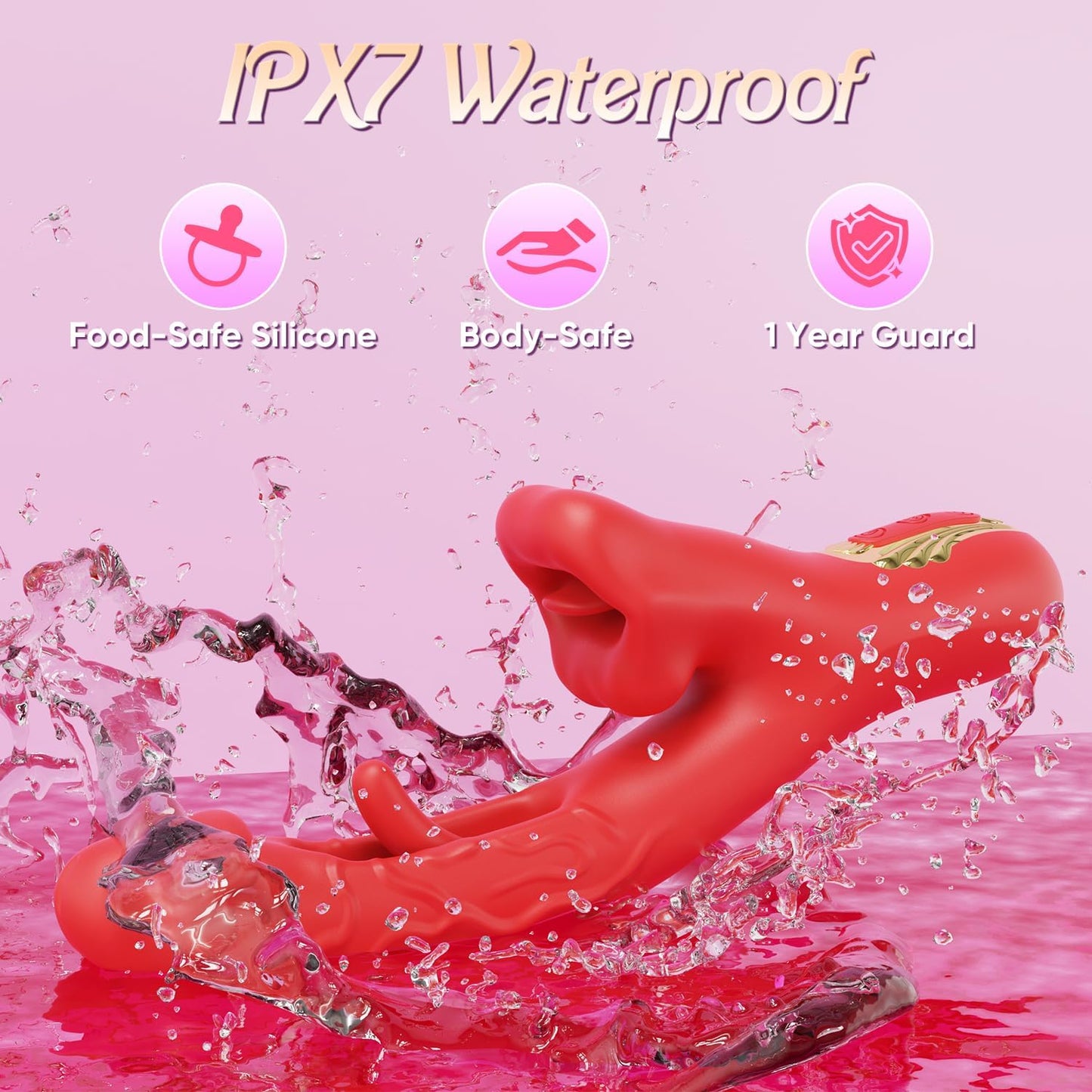 Vibromasseur battant et stimulateur de point G 3-en-1 MidnightPleasure