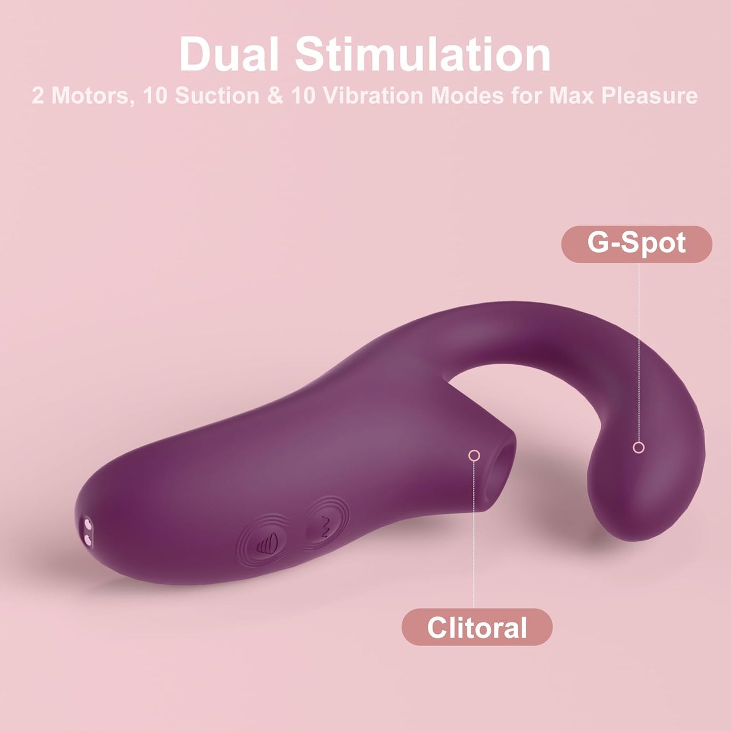 Vibrador de succión de doble placer MidnightVibe