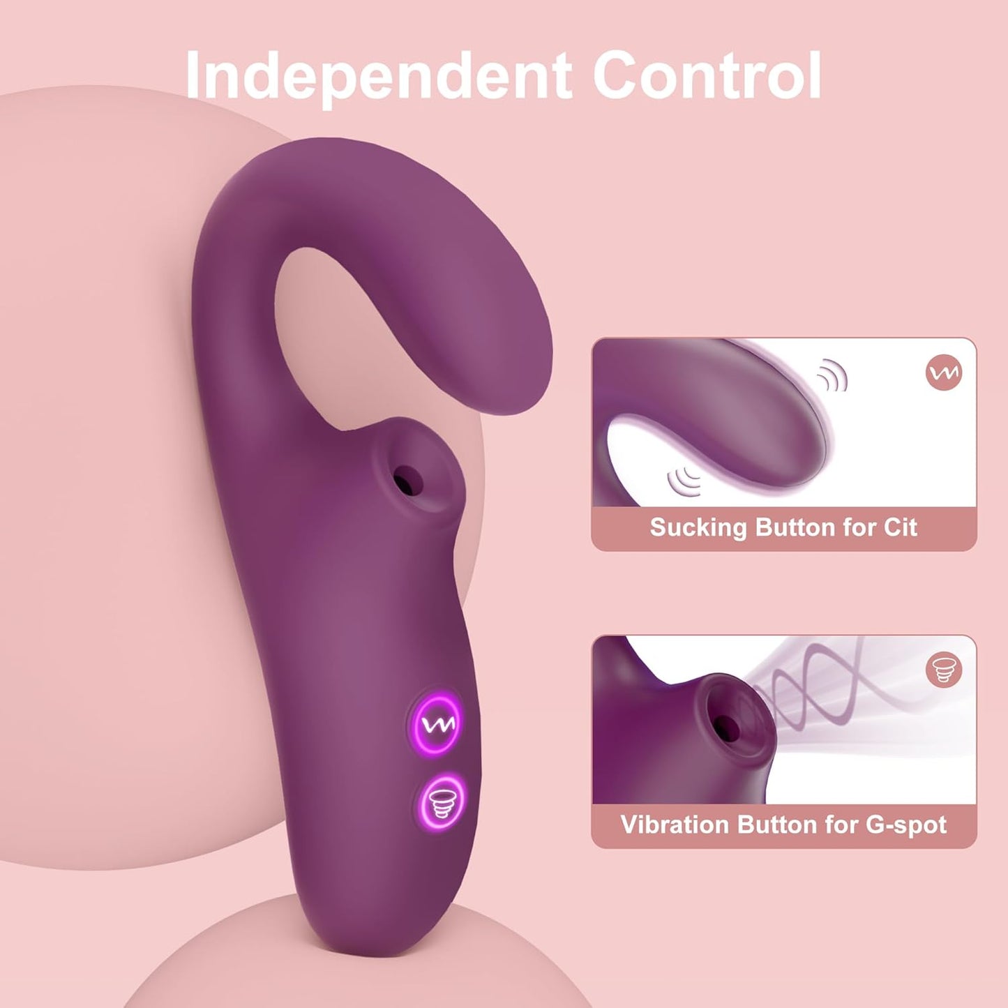 Vibrador de succión de doble placer MidnightVibe