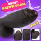 MightyGirth XXL Uncut Suction Cup Ebony Dildo 3" Diameter