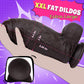 MightyGirth XXL Uncut Suction Cup Ebony Dildo 3" Diameter
