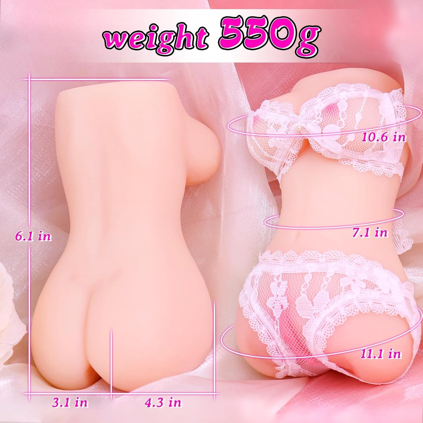 MiniLuxe Muñeca Coño de Bolsillo 3 en 1