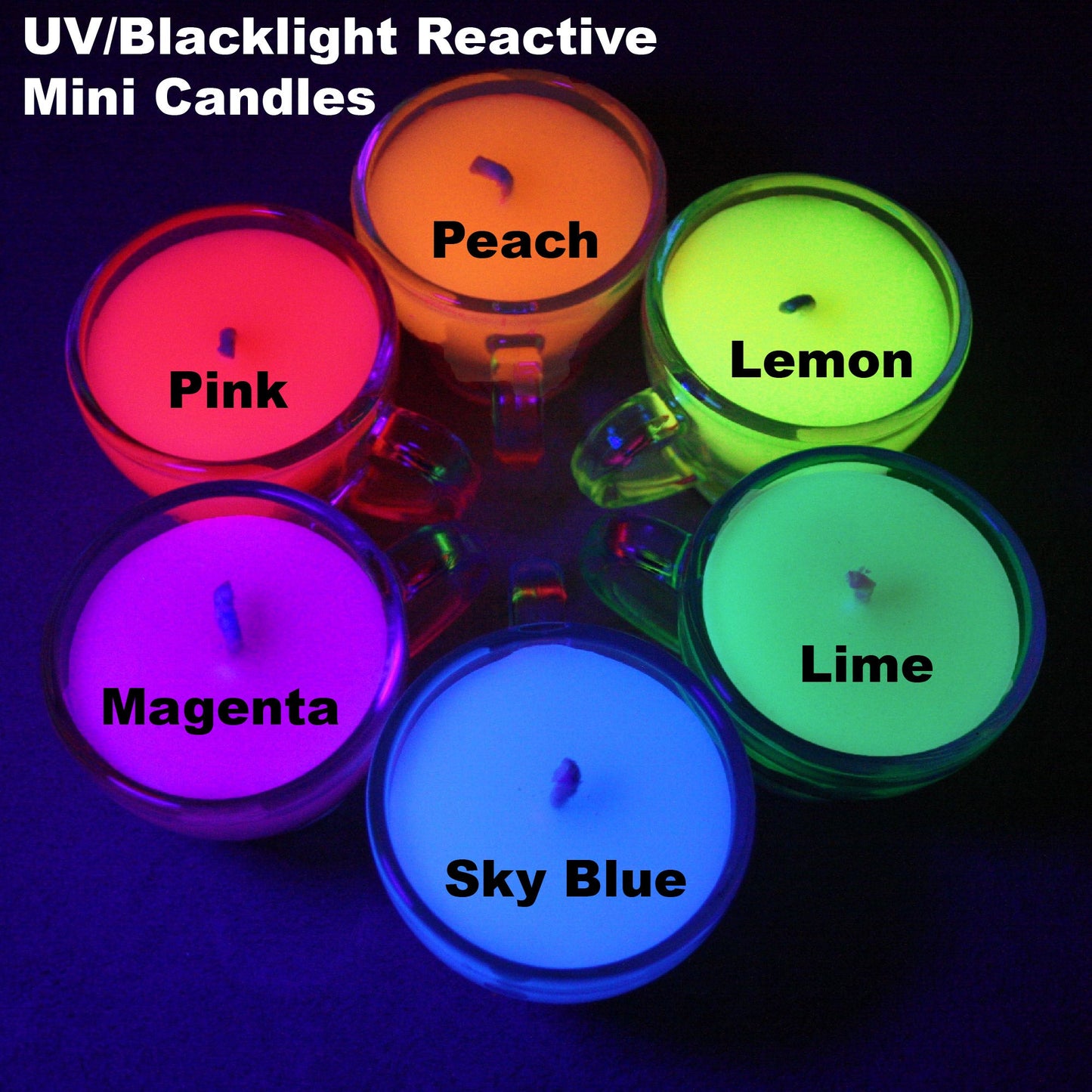 Bougie de jeu de cire réactive à la lumière noire - Basse température - UV - Paraffine