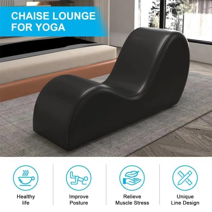 Moderna Chaise Longue de Piel Sintética Curvada Seduction