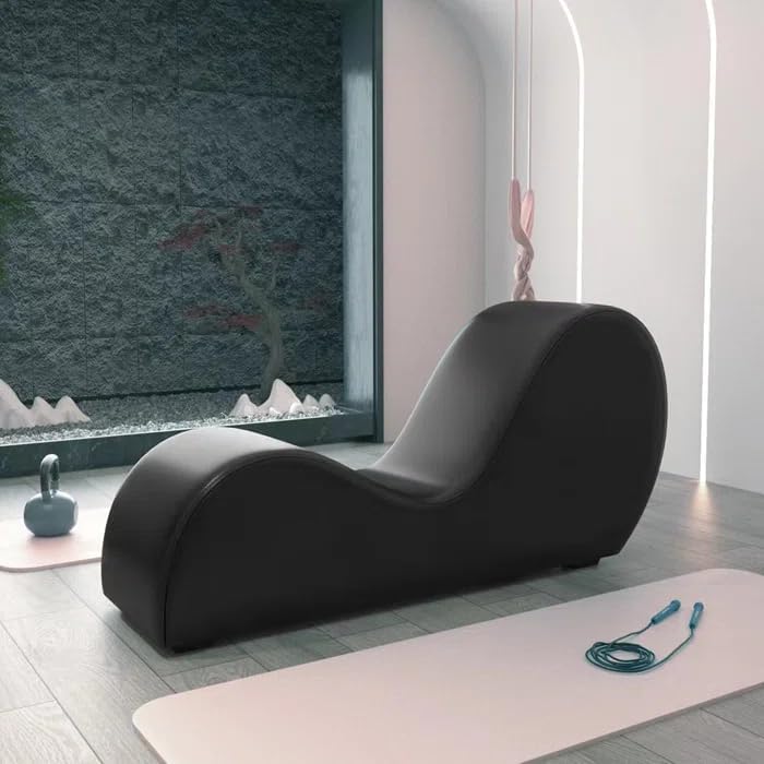 Moderna Chaise Longue de Piel Sintética Curvada Seduction