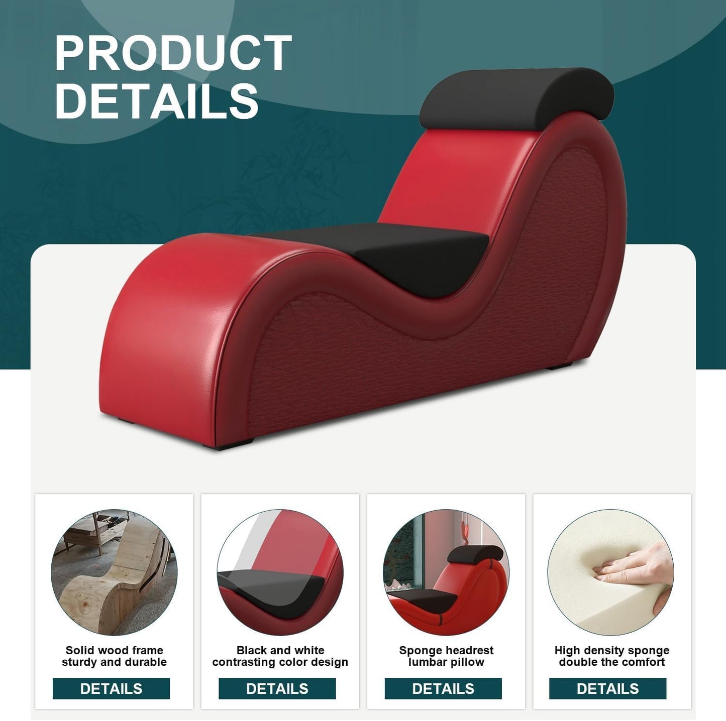 Chaise de seducción S-Curva moderna
