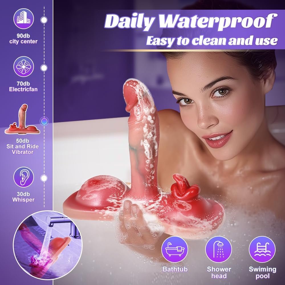 Vibrador con dildo insertable calentado MotionThrone