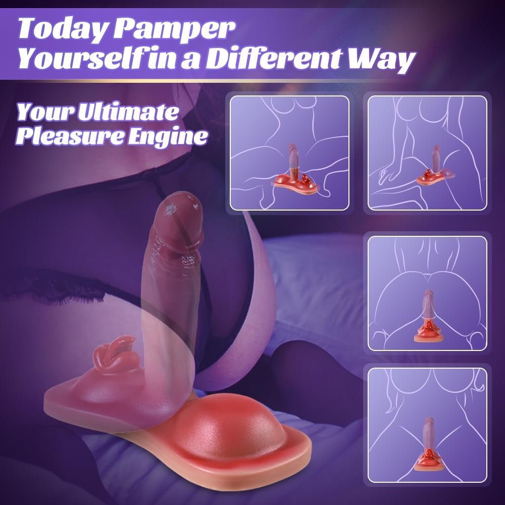 Vibrador con dildo insertable calentado MotionThrone