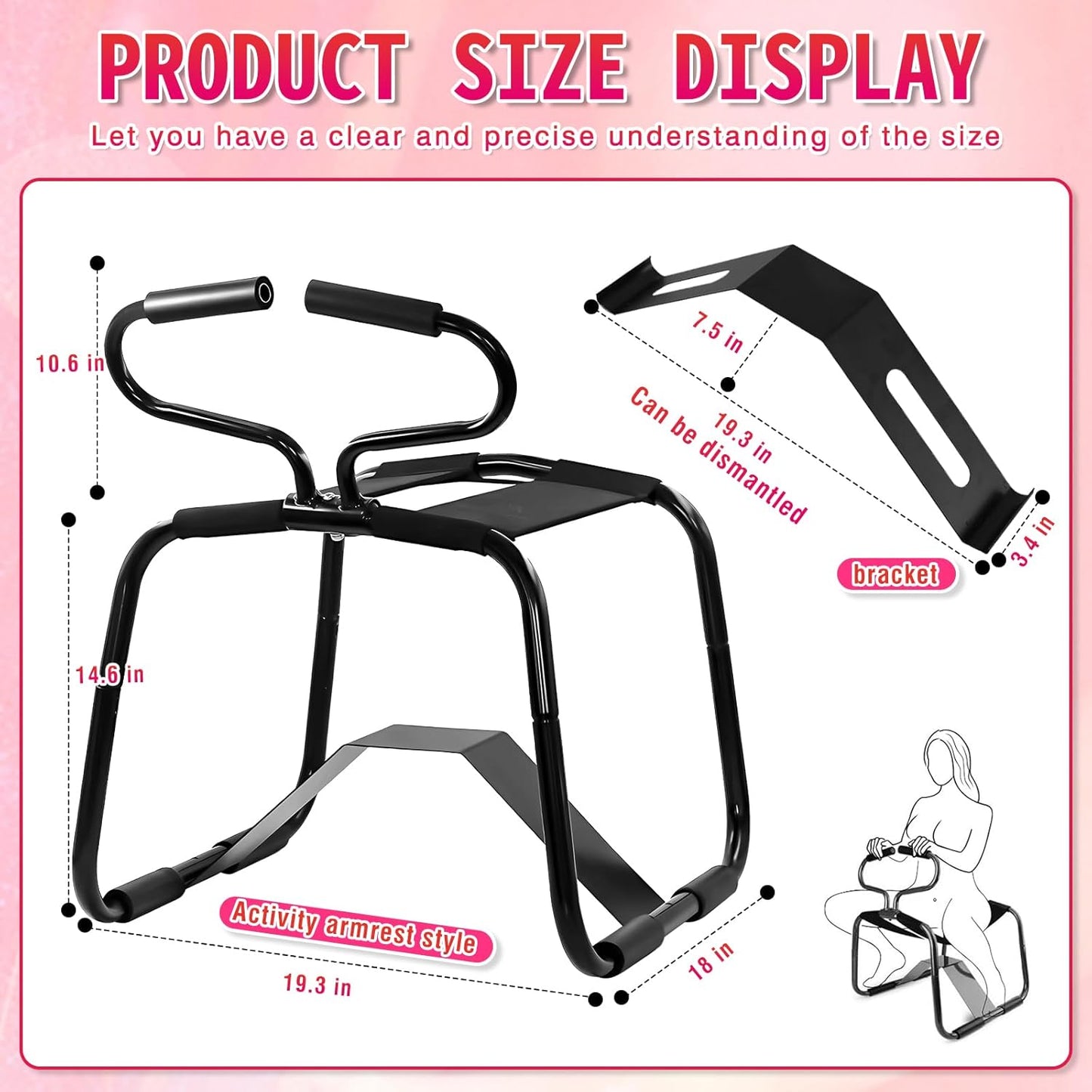 MountDeep Multifunctional Sex Chair with Handrails