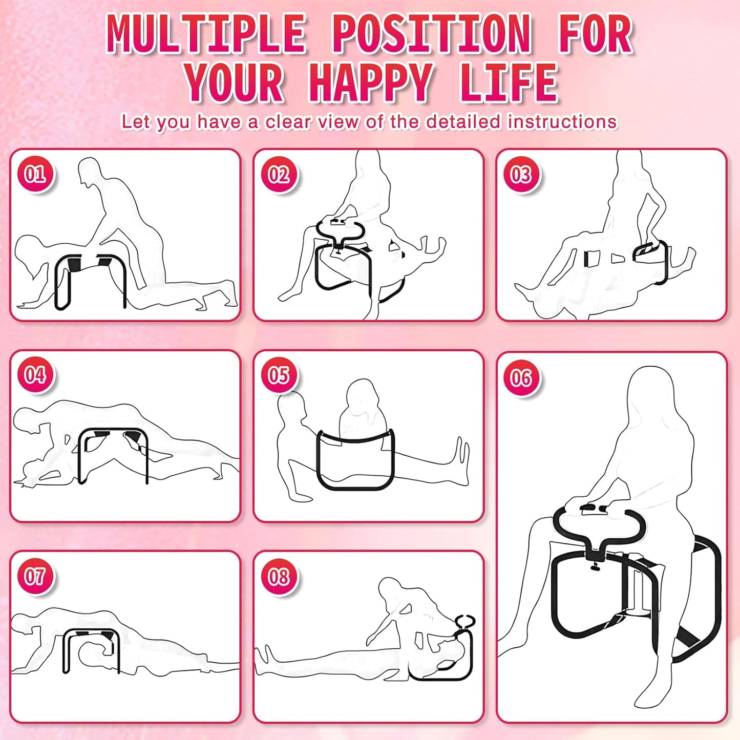 MountDeep Multifunctional Sex Chair with Handrails