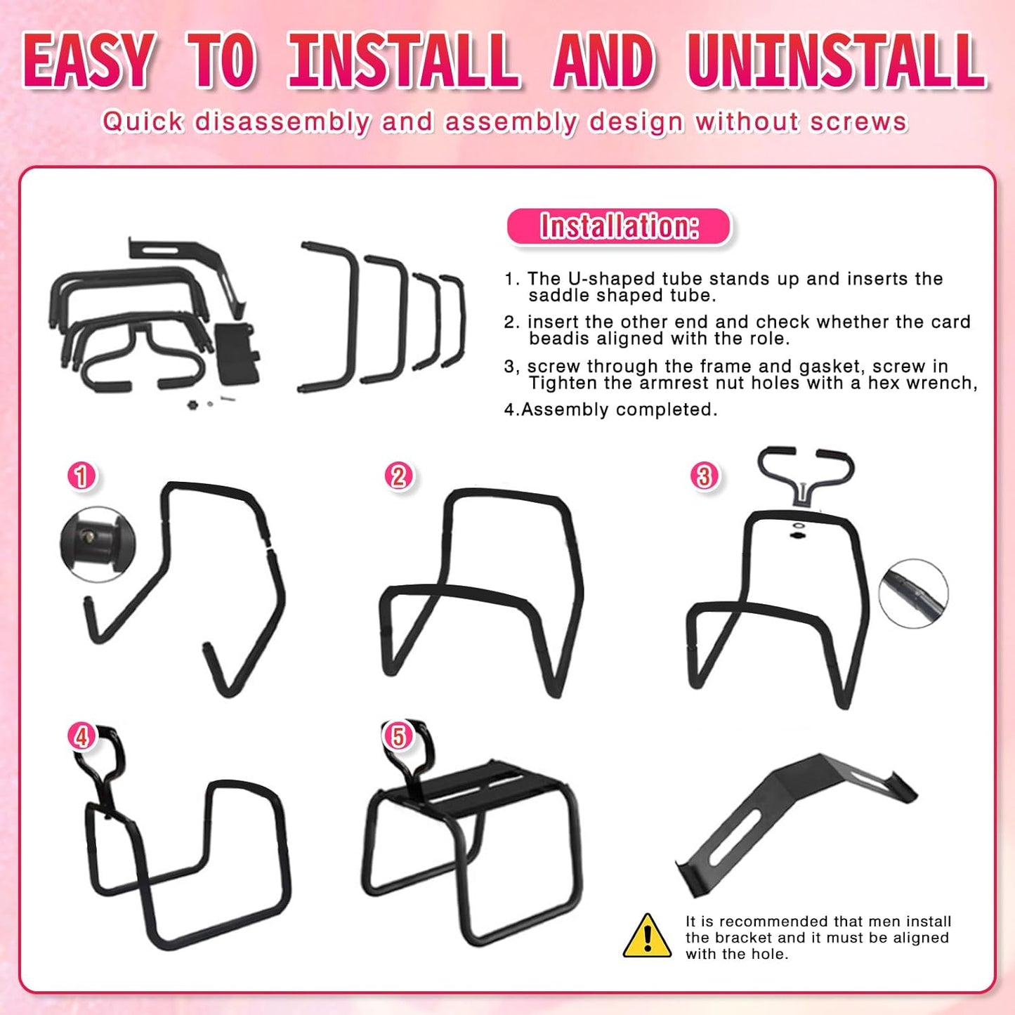 MountDeep Multifunctional Sex Chair with Handrails
