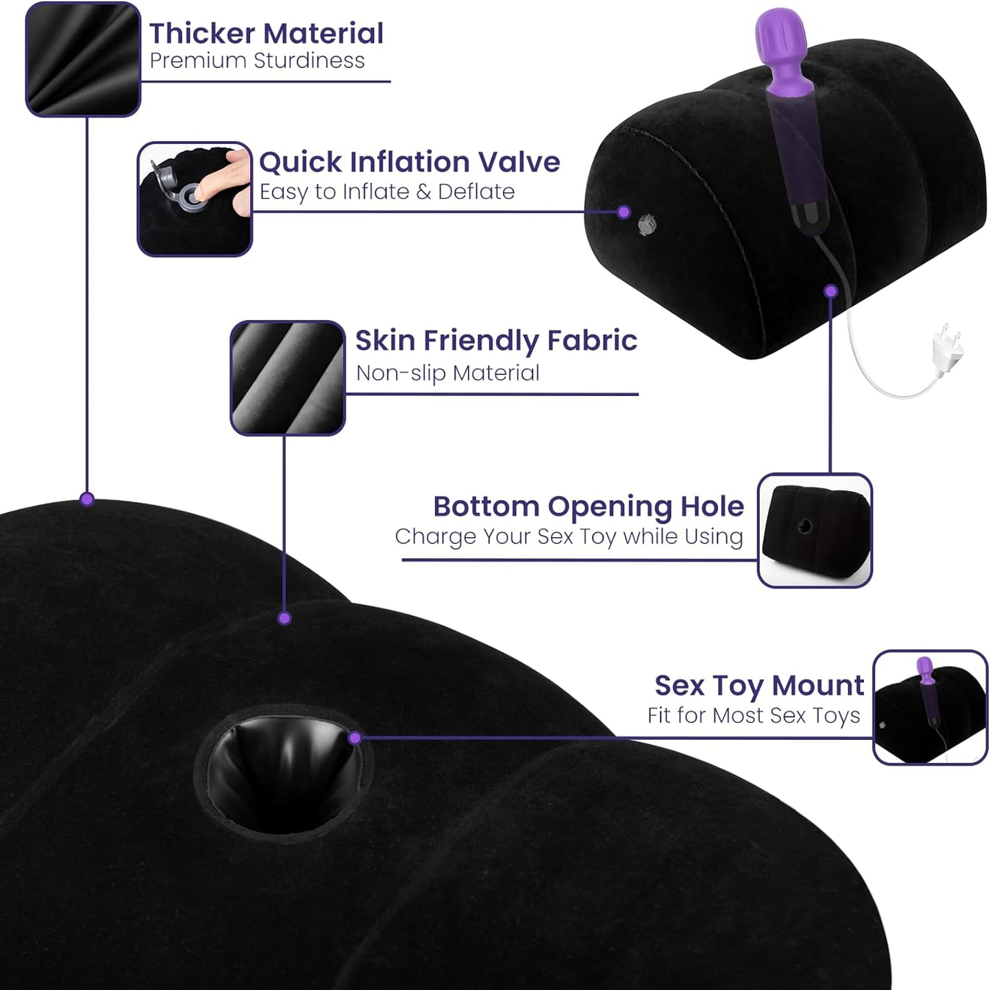 MountMuse Inflatable Dildo Pillow & Position Support