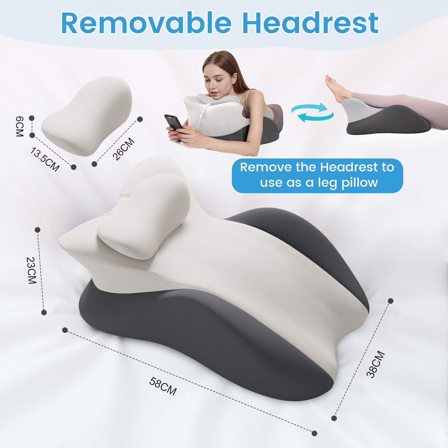 Almohada de cuña para la intimidad en pareja de múltiples posiciones