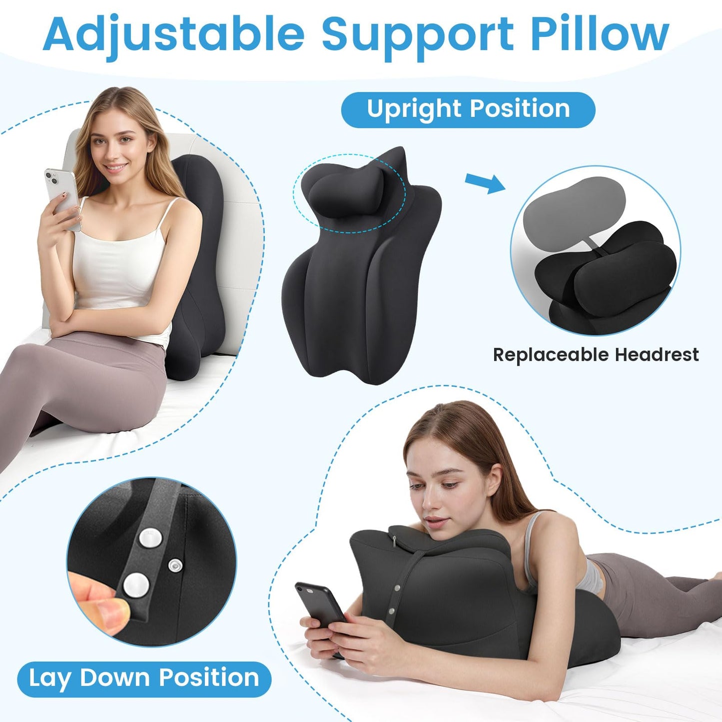 Almohada de soporte íntimo multiposición para parejas