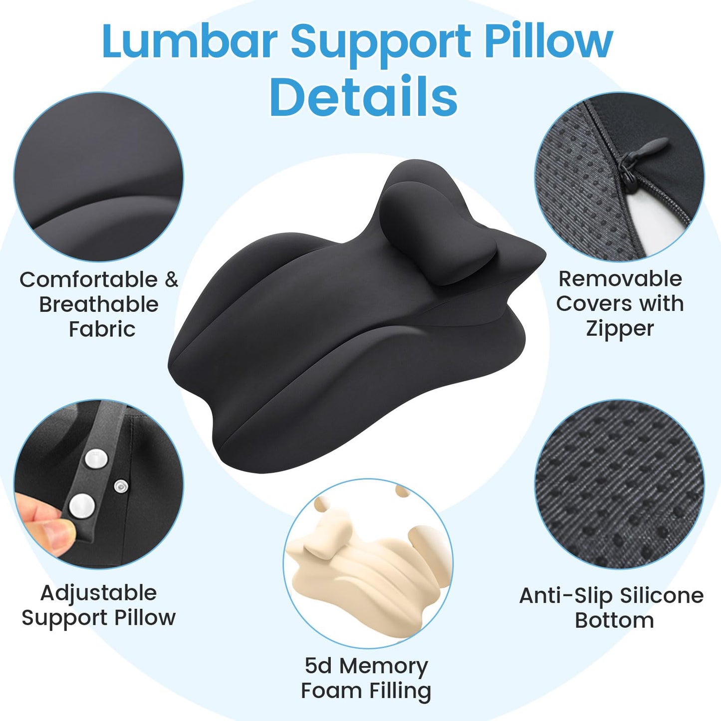 Almohada de soporte íntimo multiposición para parejas