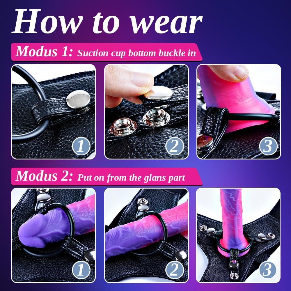MysticTrio Fantasy Strap-On Kit | 3 Dildos & Harness
