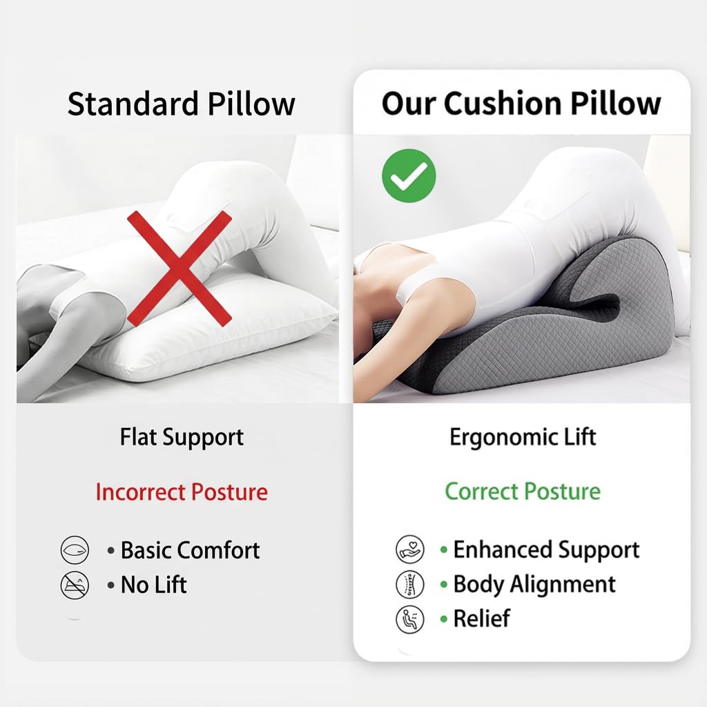Almohada cuña de látex natural para posiciones sexuales