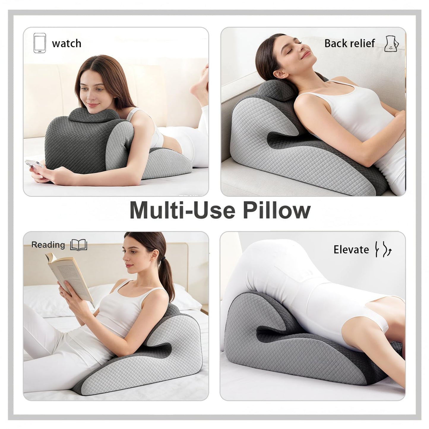 Almohada cuña de látex natural para posiciones sexuales