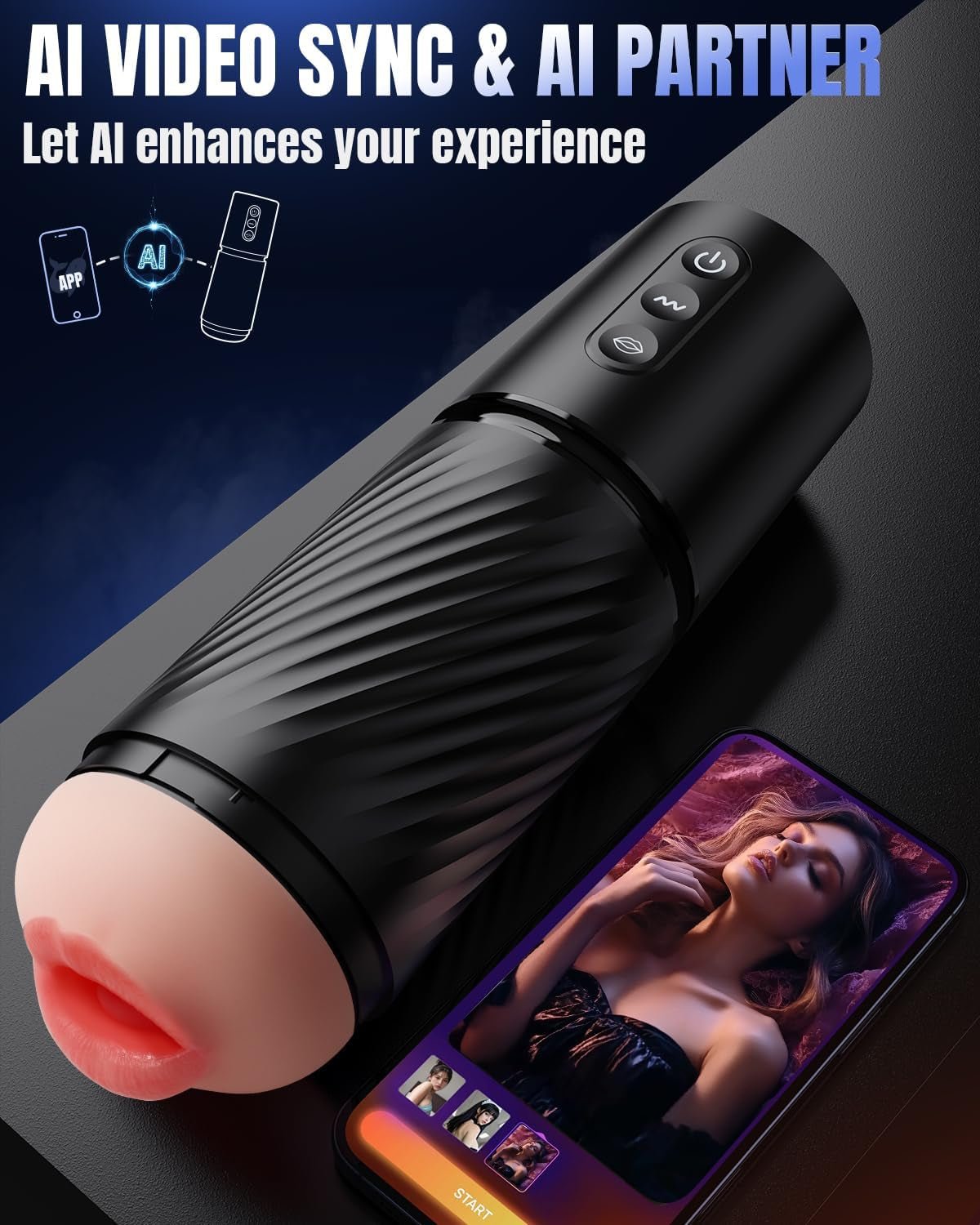 Estimulador masculino con IA NeuroSync Elite