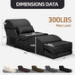 NoirFold Black Fold-Out Sex Chaise Lounge