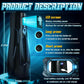 NoirPulse Vibrating Male Stroker Fleshlight with 12 Modes
