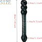 NoirScepter Black Double Ended Glass Dildo