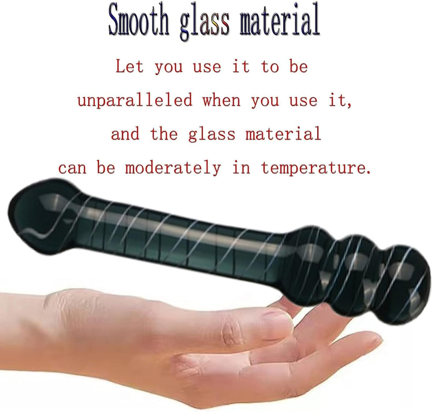 NoirScepter Black Double Ended Glass Dildo