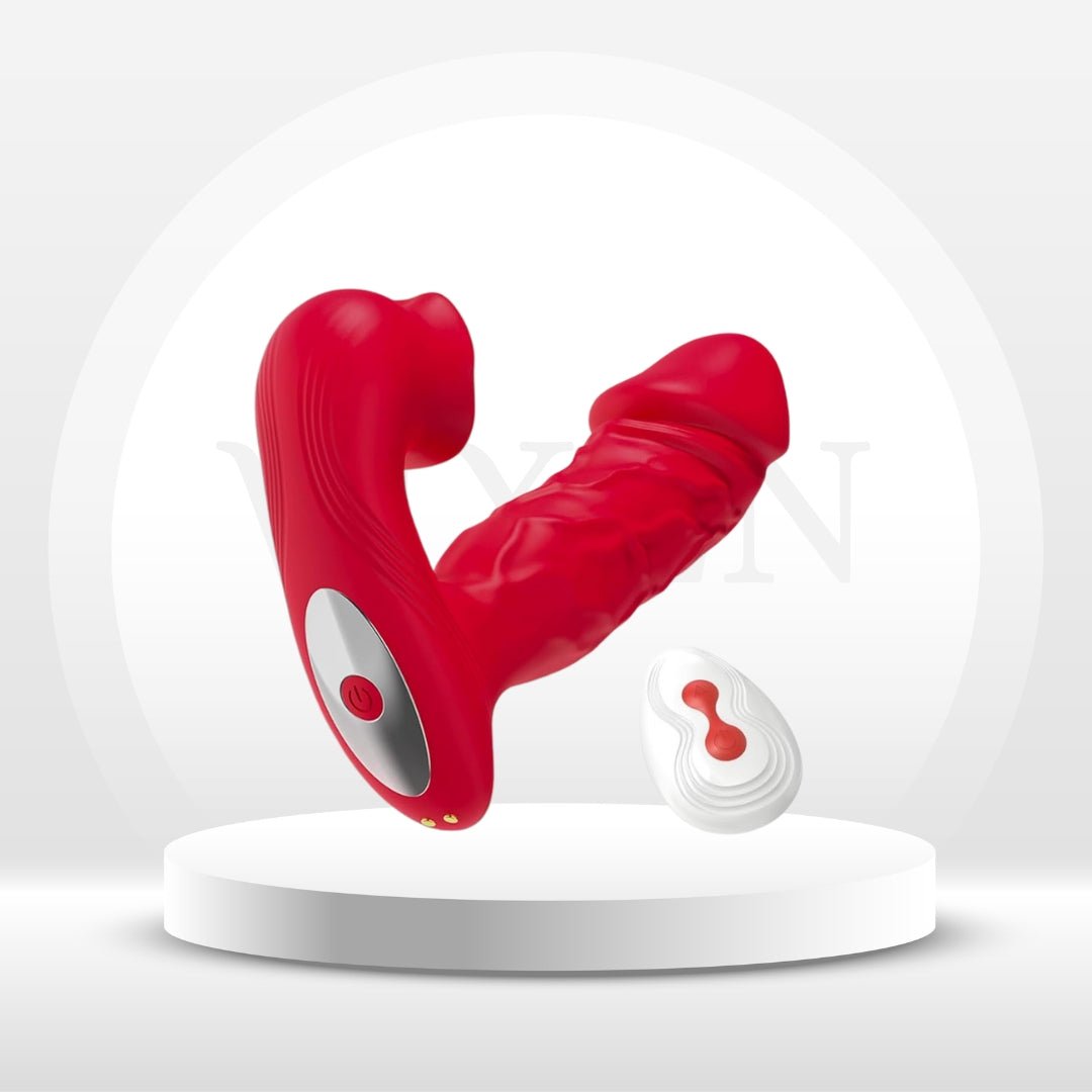 NoirWhisper Vibrador Ponible de Empuje y Succión