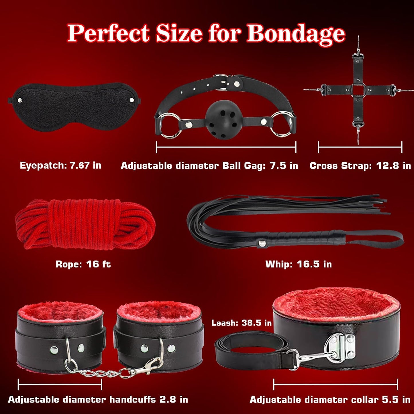 Kit BDSM ObsidianEmbrace de 12 piezas