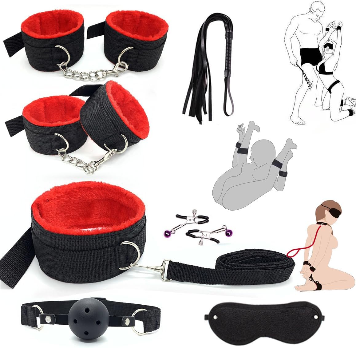 Kit BDSM de 22 pièces ObsidianLuxe