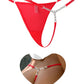 Tanga sexy con lazo entrecruzado y encaje calado